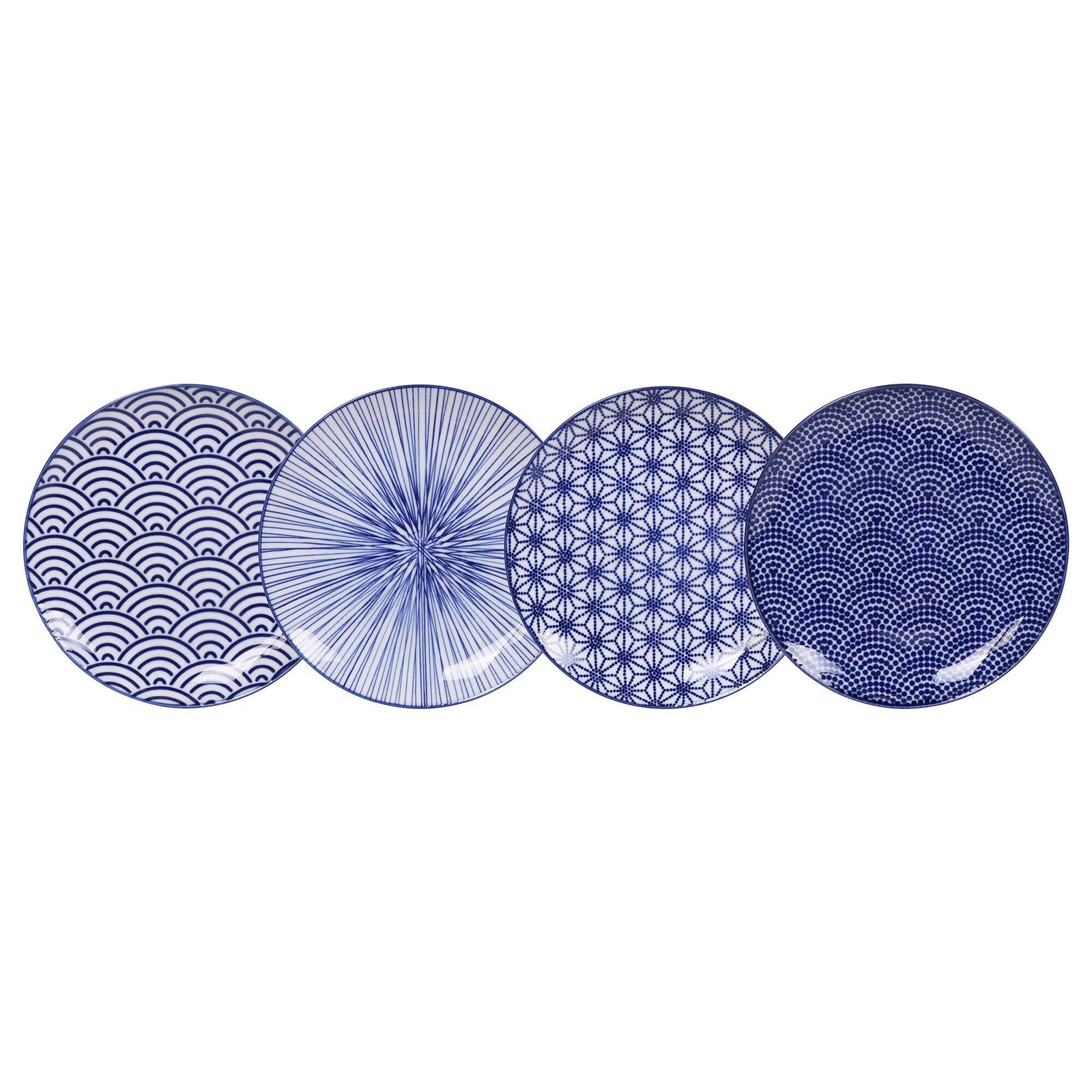 Tokyo design studio Tokyo design studio Nippon Blue tallerken 4 stk. ❤ detaljebillede i kategorien Tallerkensæt