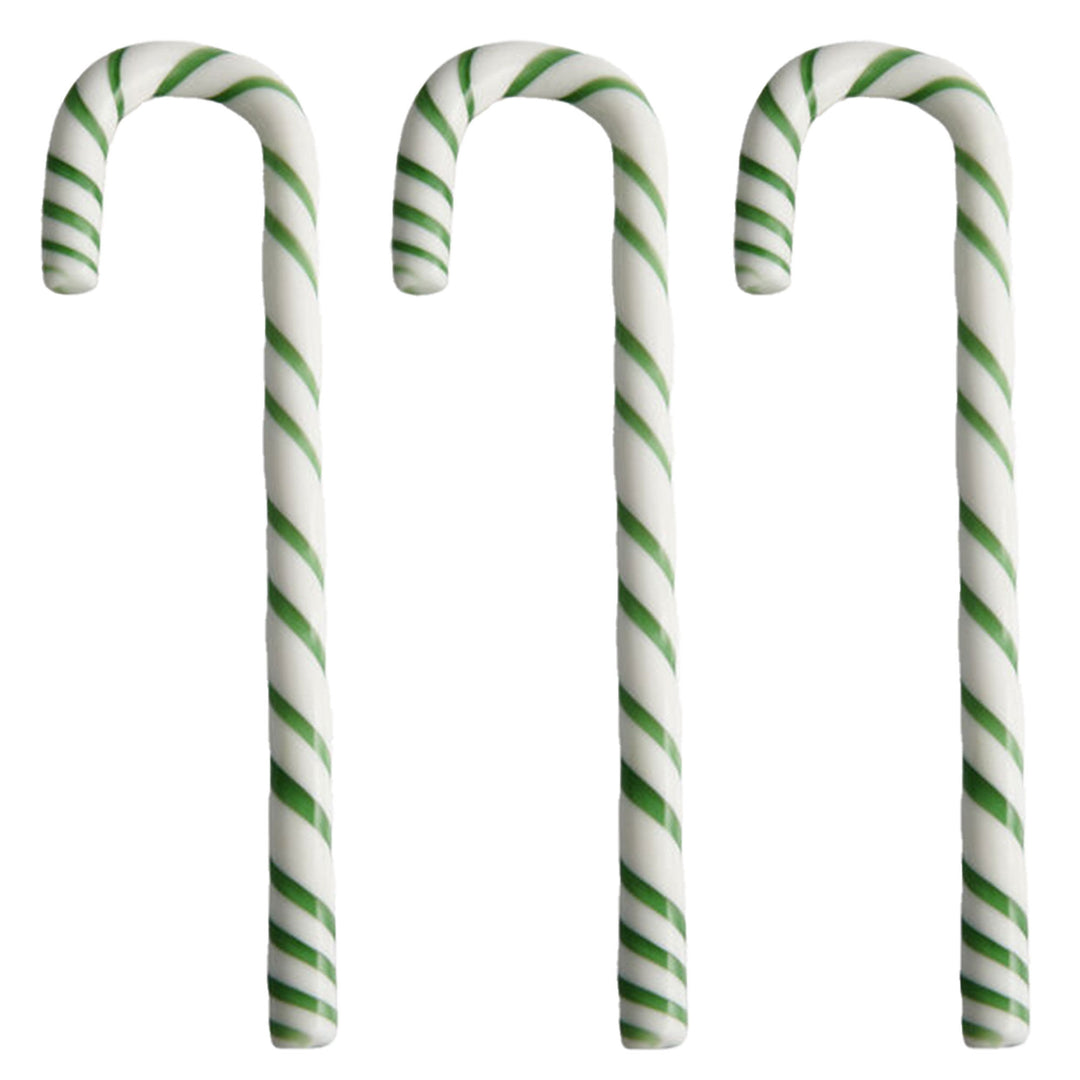 Kosta boda Kosta Boda Polka glasdekoration 17 cm 3-pak, hvid/grøn – produktbillede (Juledekoration)