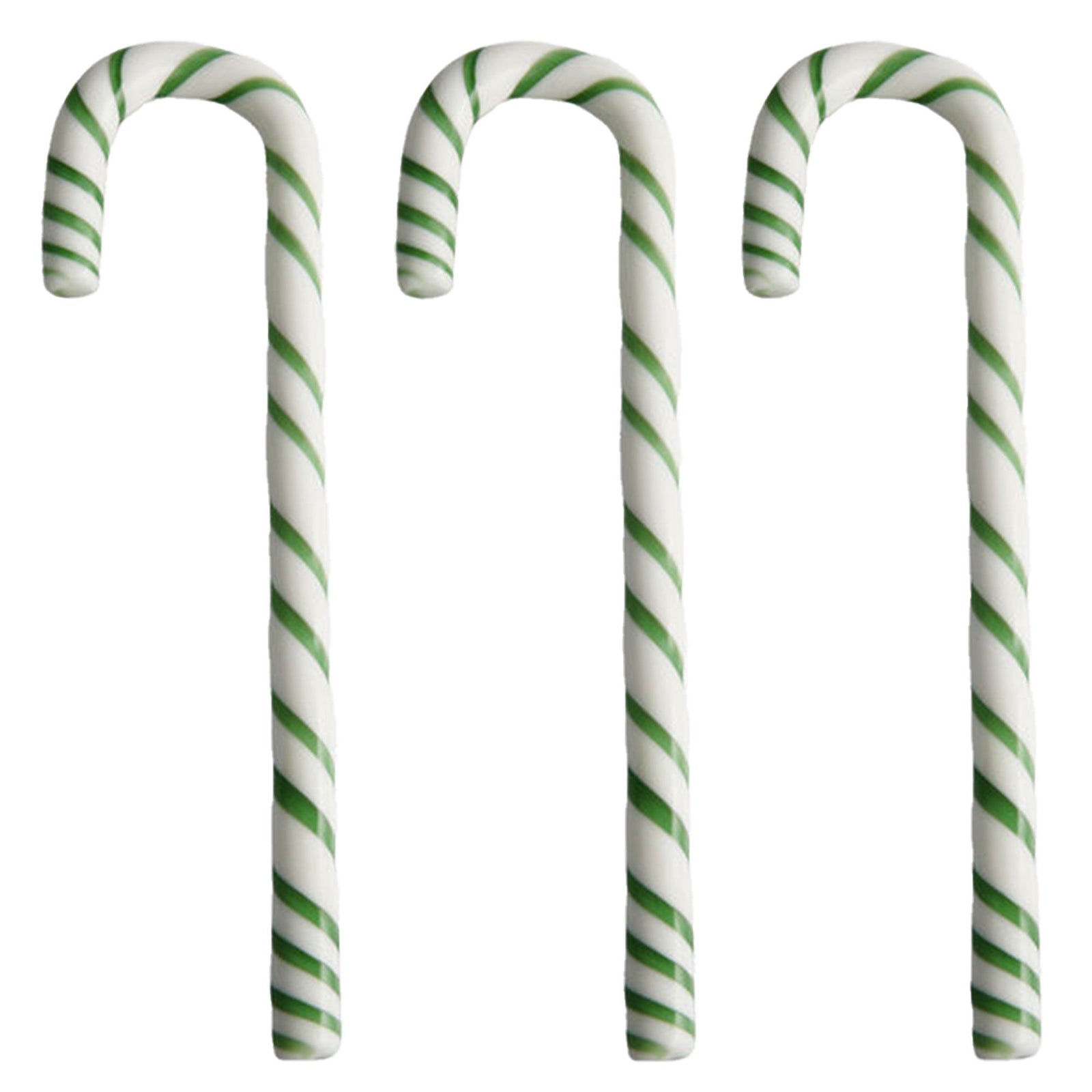 Kosta boda Kosta Boda Polka glasdekoration 17 cm 3-pak, hvid/grøn – produktbillede (Juledekoration)