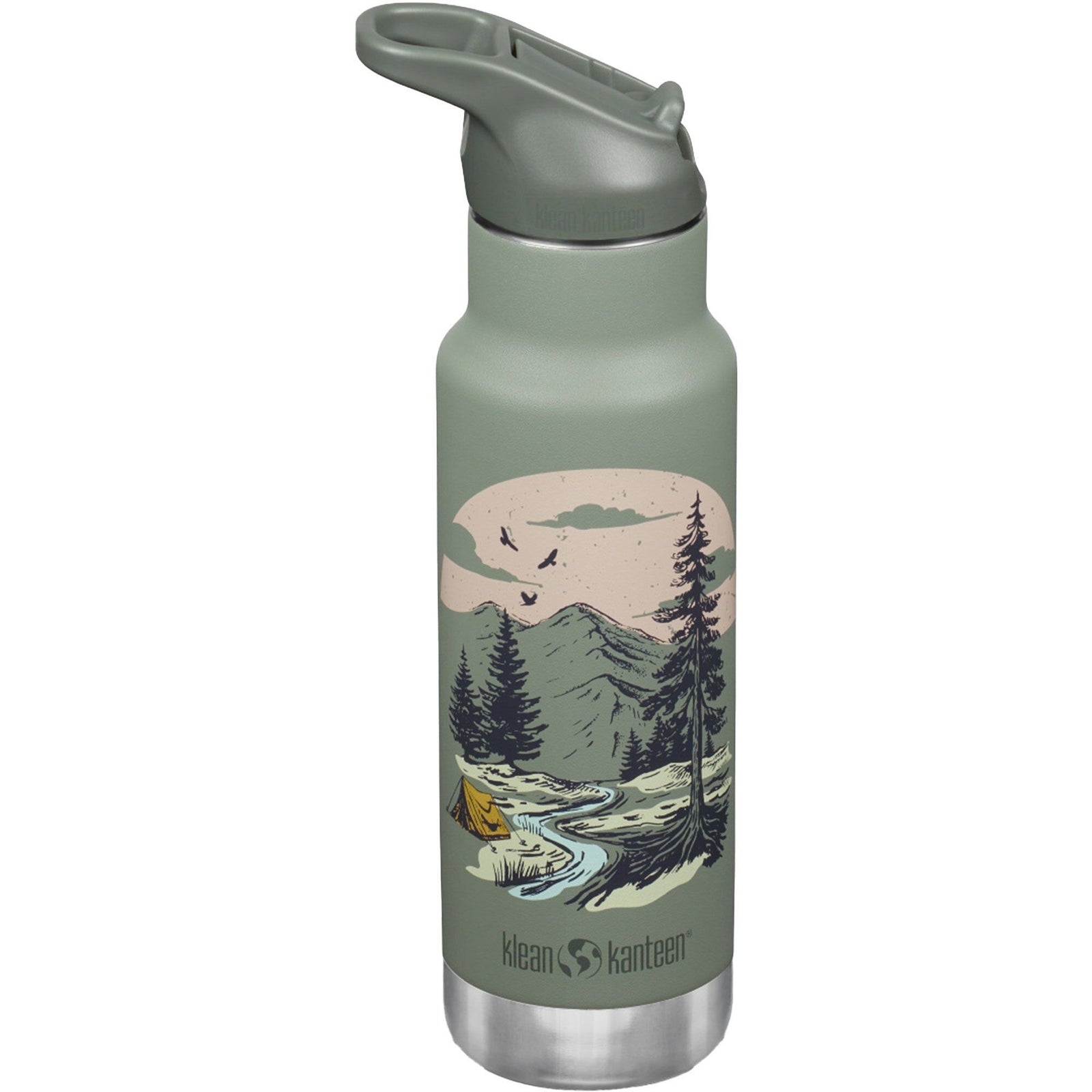 Klean kanteen Klean kanteen Kid Narrow Flip Sport Vandflaske 355 ml, Mountain Scape ❤ detaljebillede (Termokande)