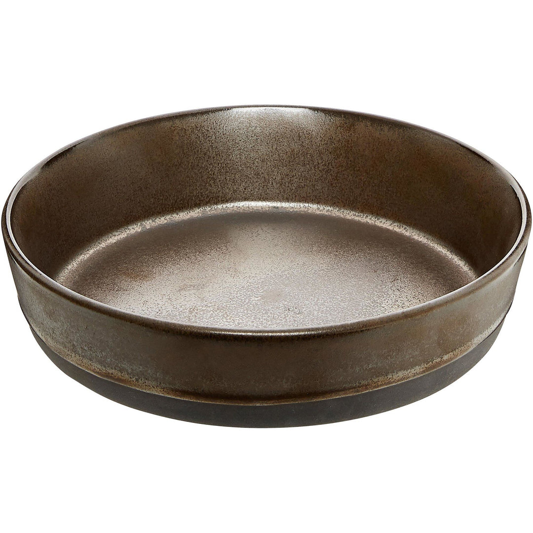 Aida Aida RAW dyb tallerken i stentøj 19,4 cm, metallisk brun ❤ produktbillede (Dyb tallerken)