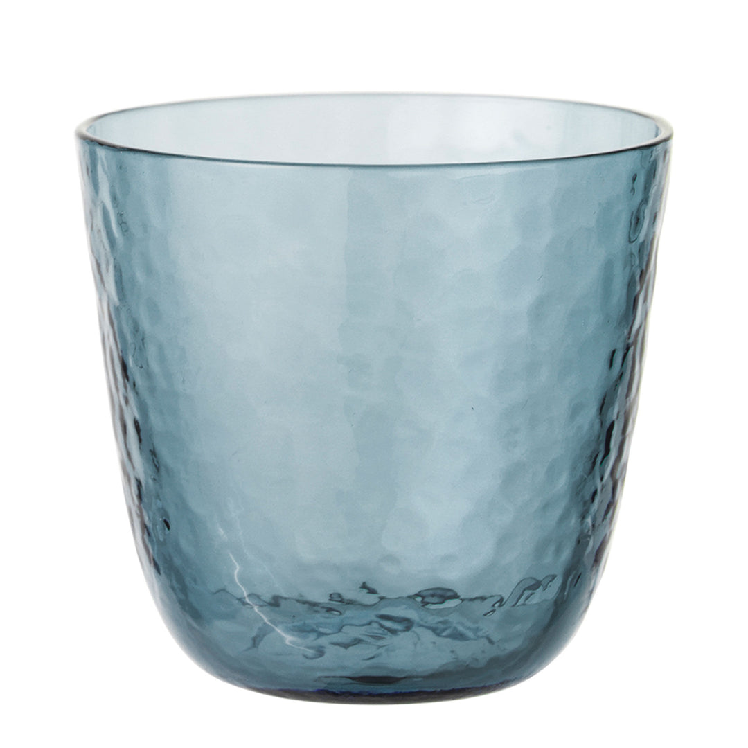 Broste Broste Hamret drikkeglas, blåt – produktbillede (Glas)