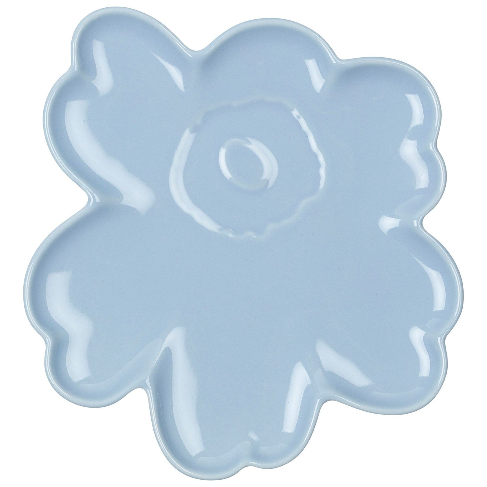 Marimekko Marimekko Unikko Shape tallerken 20 cm, lyseblå – frontbillede (Tallerkener)