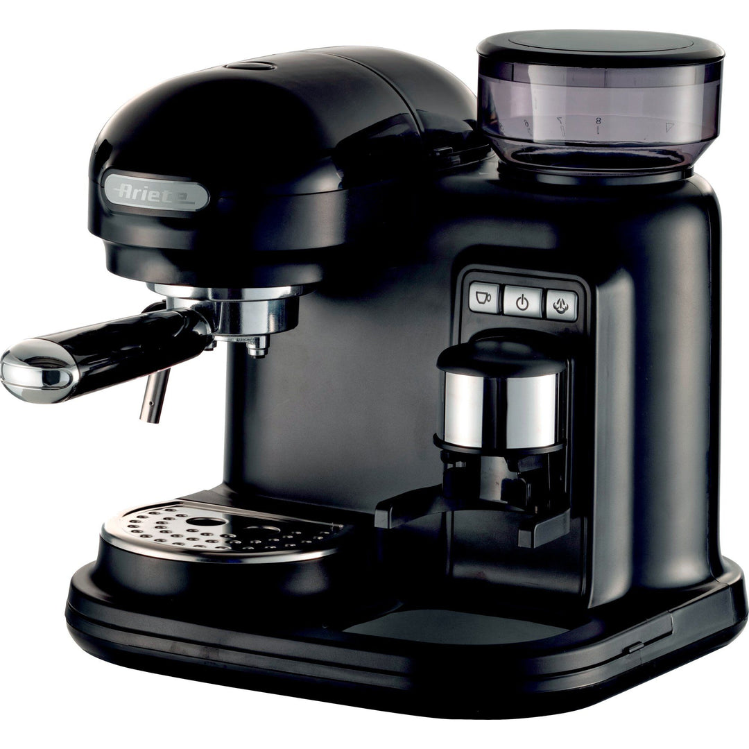 Ariete Ariete Moderna Espressomaskine med kaffekværn, sort – vinkelbillede (Espressomaskiner)