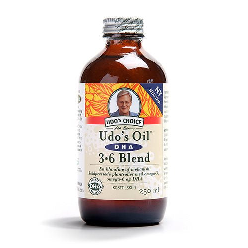 Detaljeret produktbillede af Udo's Choice DHA Oil Blend 250 ml. på tilbud