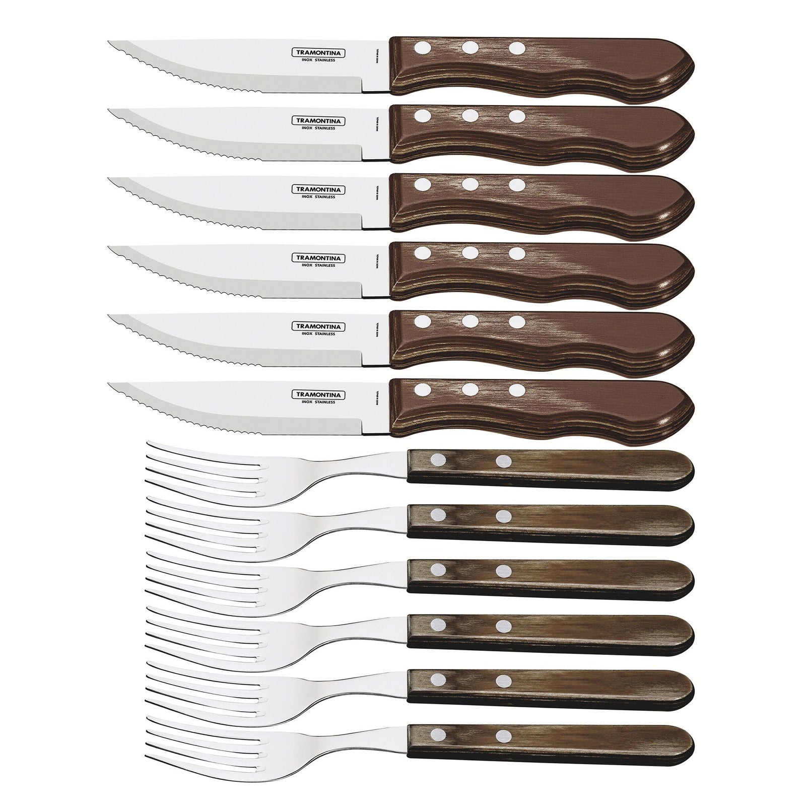 Tramontina Tramontina Jumbo steakbestik 12 dele – detaljebillede (Bestikssæt)