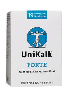 Detaljeret produktbillede af UniKalk Forte 120 tab. på tilbud