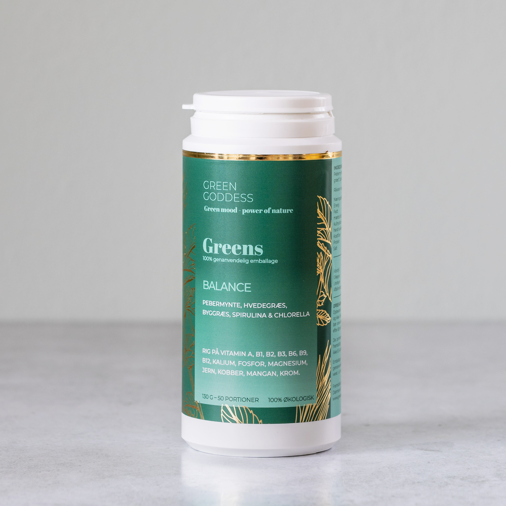 Detaljeret produktbillede af Green Goddess Balance Greens Ø 130 g. på tilbud