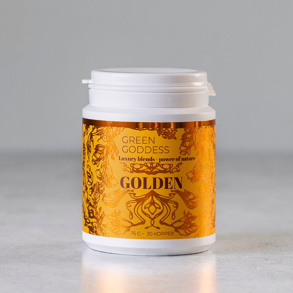 Detaljeret produktbillede af Green Goddess Golden Blend 75 g. på tilbud