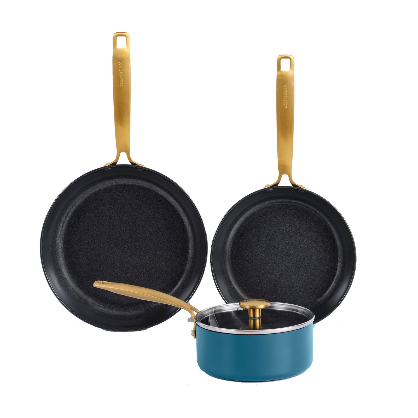 Combekk Combekk Stegepande- og kasserolle 4 dele, blå – billede i brug (Grydesæt & Kasseroller)