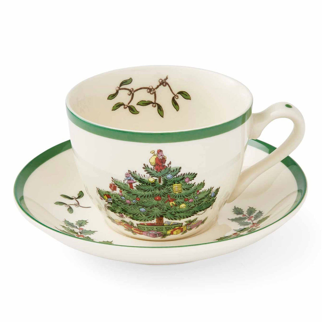 Spode Spode Christmas Tree tekop med underkop – produktvisning (Tekopper)