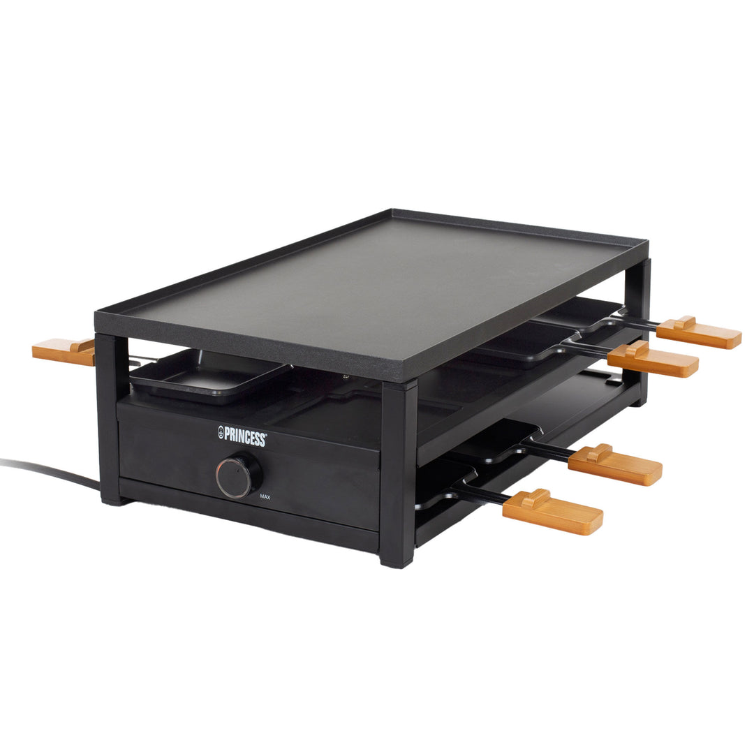 Princess Princess Prinsesse Black Steel Raclette, 8 personer – produktfoto (Raclettejern)