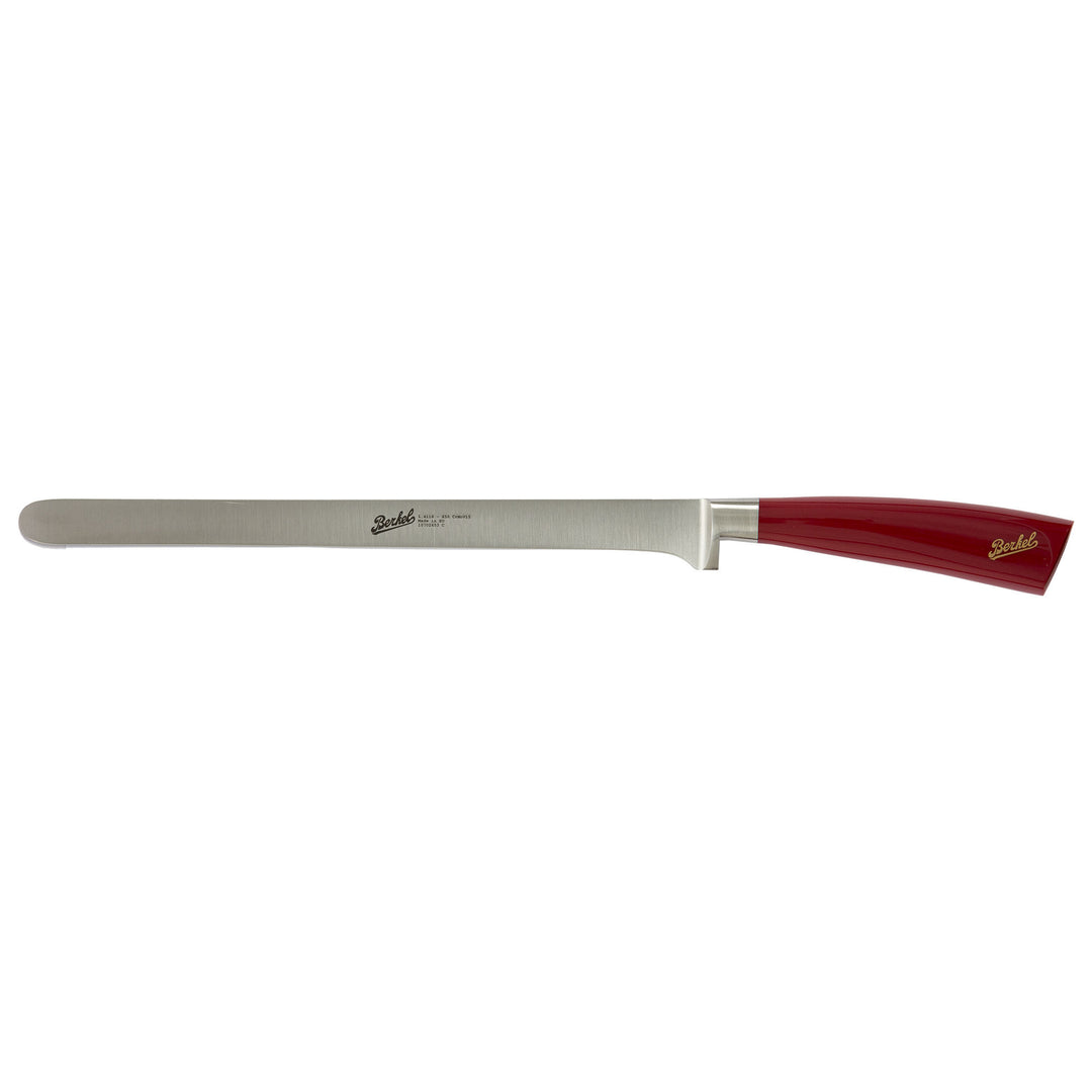 Berkel Berkel Elegance skinkekniv 26 cm, rød – close-up (Diverse knive)
