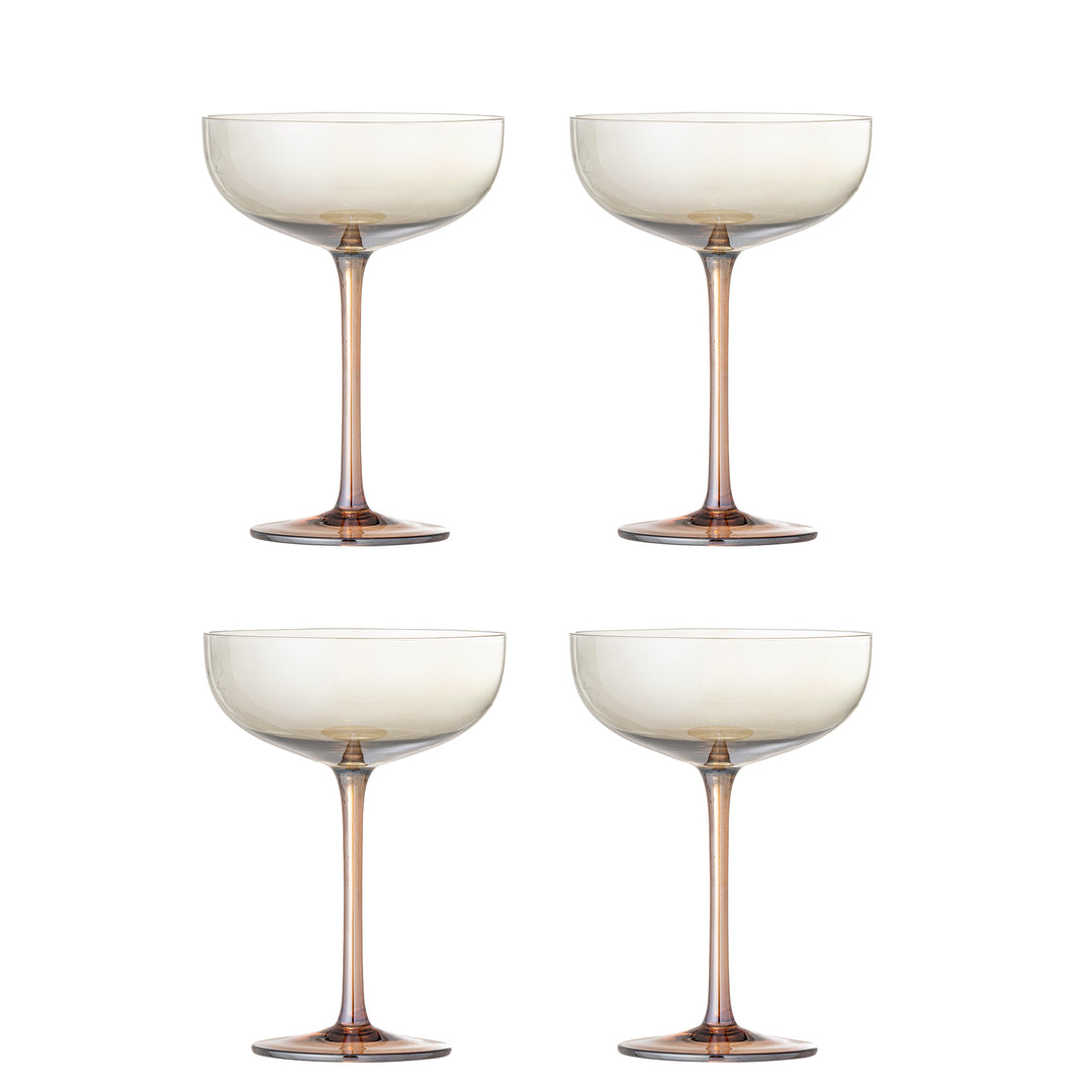 Produktbillede af BLOOMINGVILLE Aston cocktailglas bronze glas D12xH17 sæt af 4 i premium kvalitet