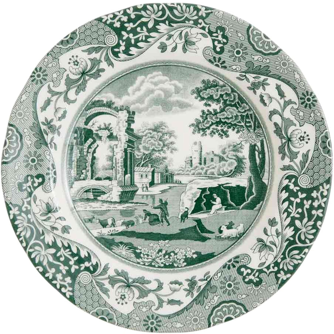 Spode Spode Green Italian tallerken 15 cm, grøn/hvid ❤ produktfoto i kategorien Desserttallerken