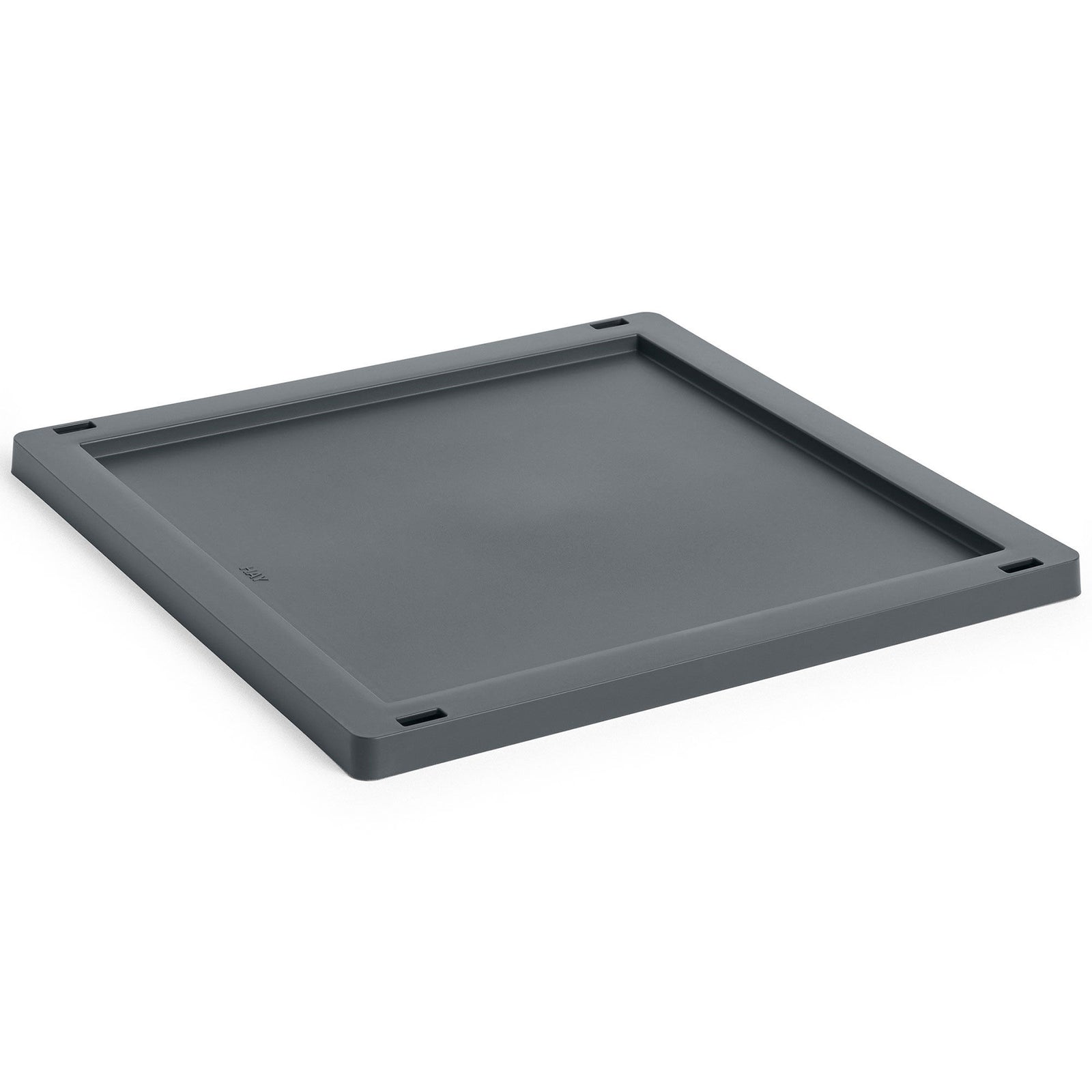 Hay HAY Colour Crate Medium Square Cube Låg, charcoal – produktfoto (Opbevaringsboks)