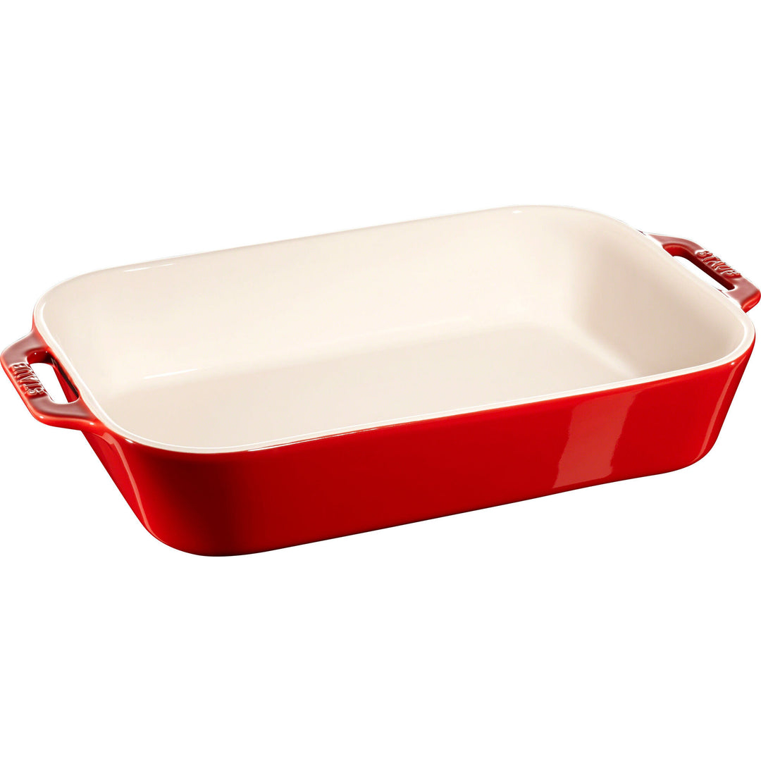Staub Staub Rektangulær Ovnfast Fad 34 x 24 cm Rød – produktvisning (Ovnfast form)