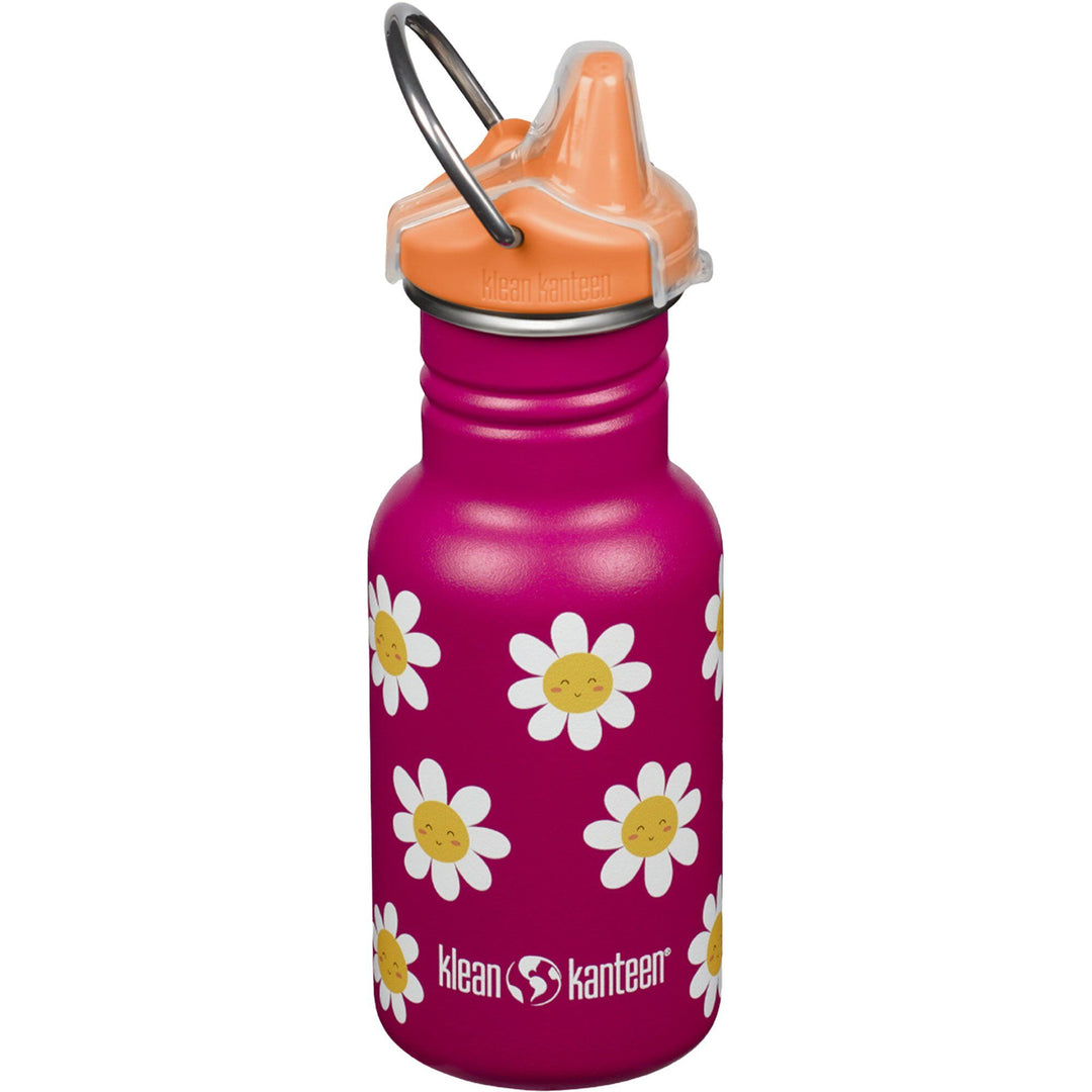 Klean kanteen Klean kanteen Kid Classic Narrow Sippy Børnekop med tud 355 ml, Happy Flowers – produktbillede (Børnekop)