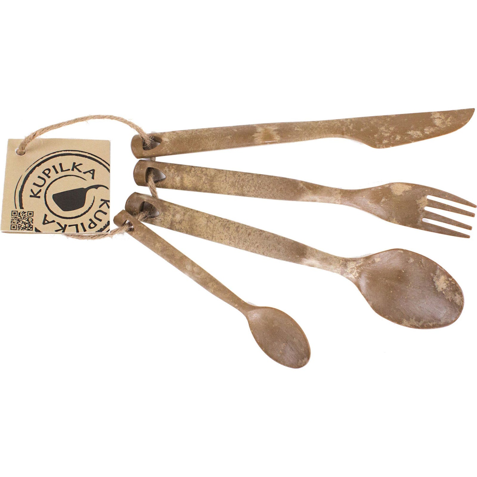 Kupilka Kupilka Cutlery bestiksæt, brun, 4 dele ❤ produktfoto (Bestikssæt)