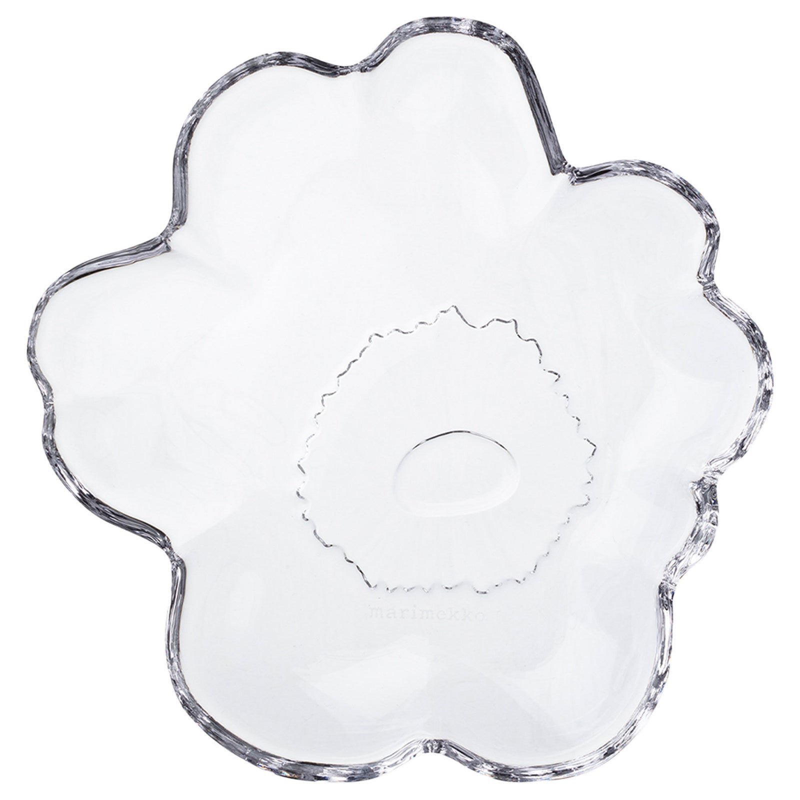 Marimekko Marimekko Unikko tallerken 13 cm, klart glas – vinkelbillede (Tallerken)