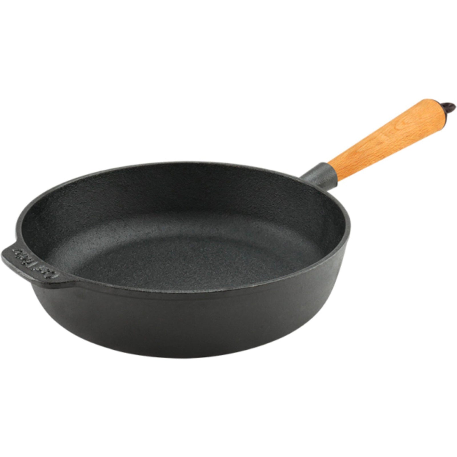 Carl victor Carl victor Støbejerns sauterpande 25 cm, med bøgegreb – produktbillede (Gryde af støbejern)