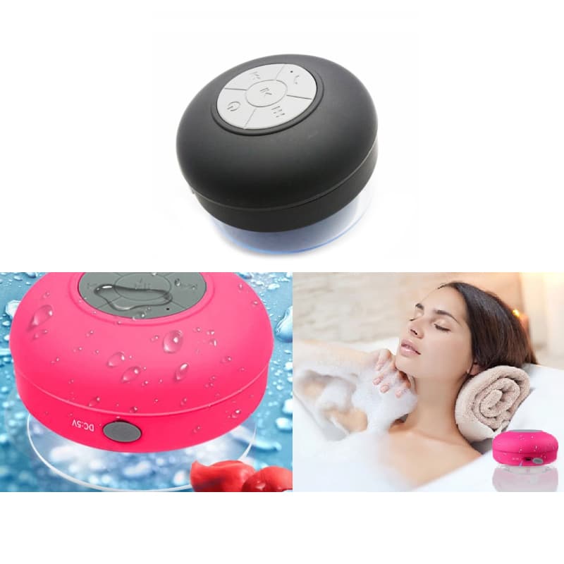 Produktbillede af Køb Vandtæt Bluetooth Højtaler med sugekop til badet m.v. Sort på tilbud
