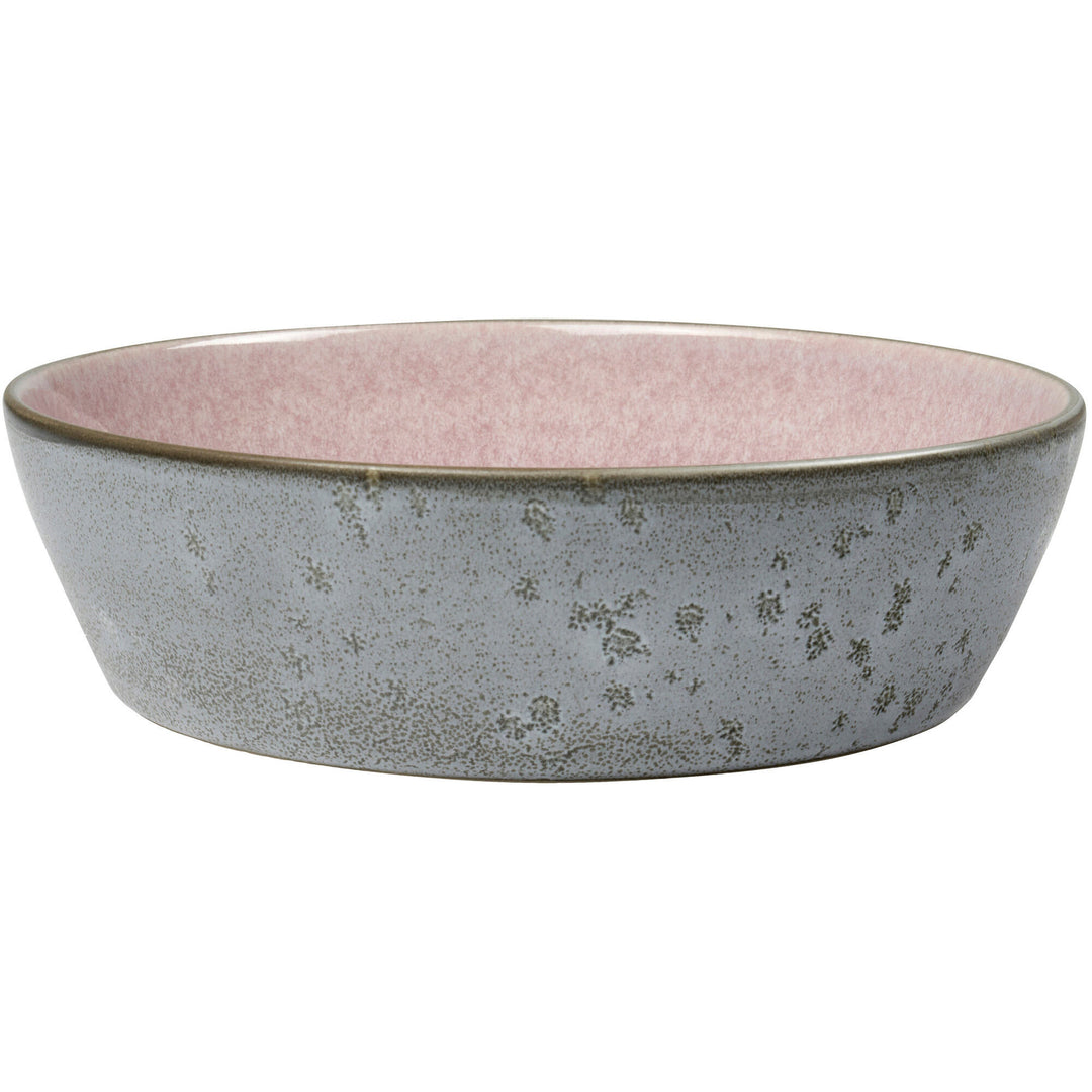 Bitz Bitz Suppeskål 18 cm grå/rosa – frontbillede (Dyb tallerken)