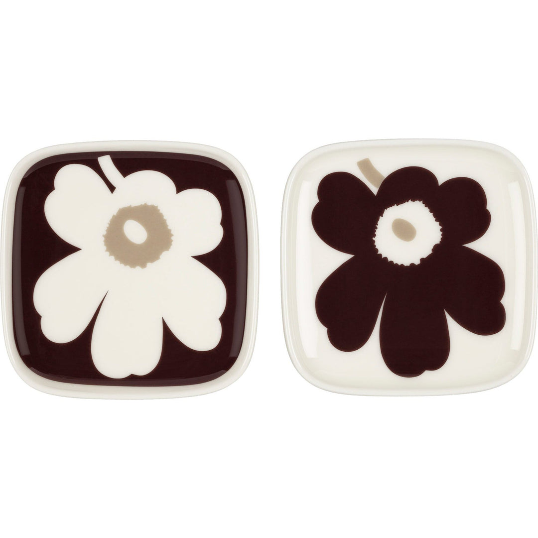 Marimekko Marimekko Oiva Unikko tallerken, 10x10 cm, 2-pack – billede i brug (Tallerken)