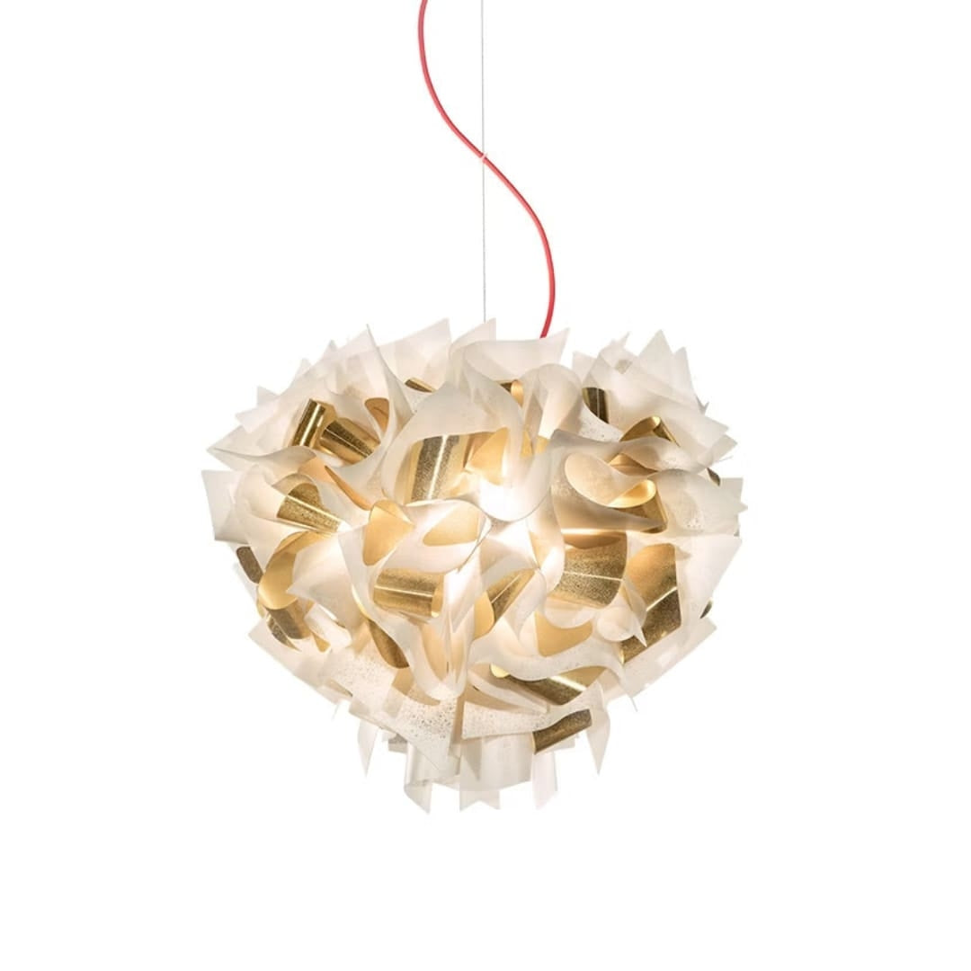 Veli Aurea Pendel Ø42 Hvid/Guld Transparent Wire Slamp