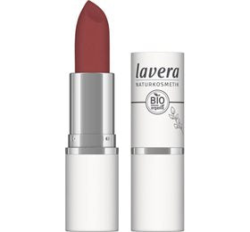 Detaljeret produktbillede af Lavera Velvet Matt Lipstick Vivid Red 04 X på tilbud