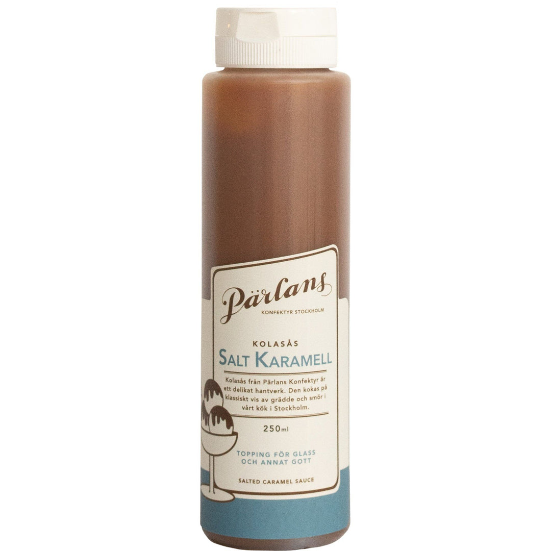 Pärlans Pärlans Squeeze karamelsauce, 250 ml, saltkaramel – vinkelbillede (Salt)