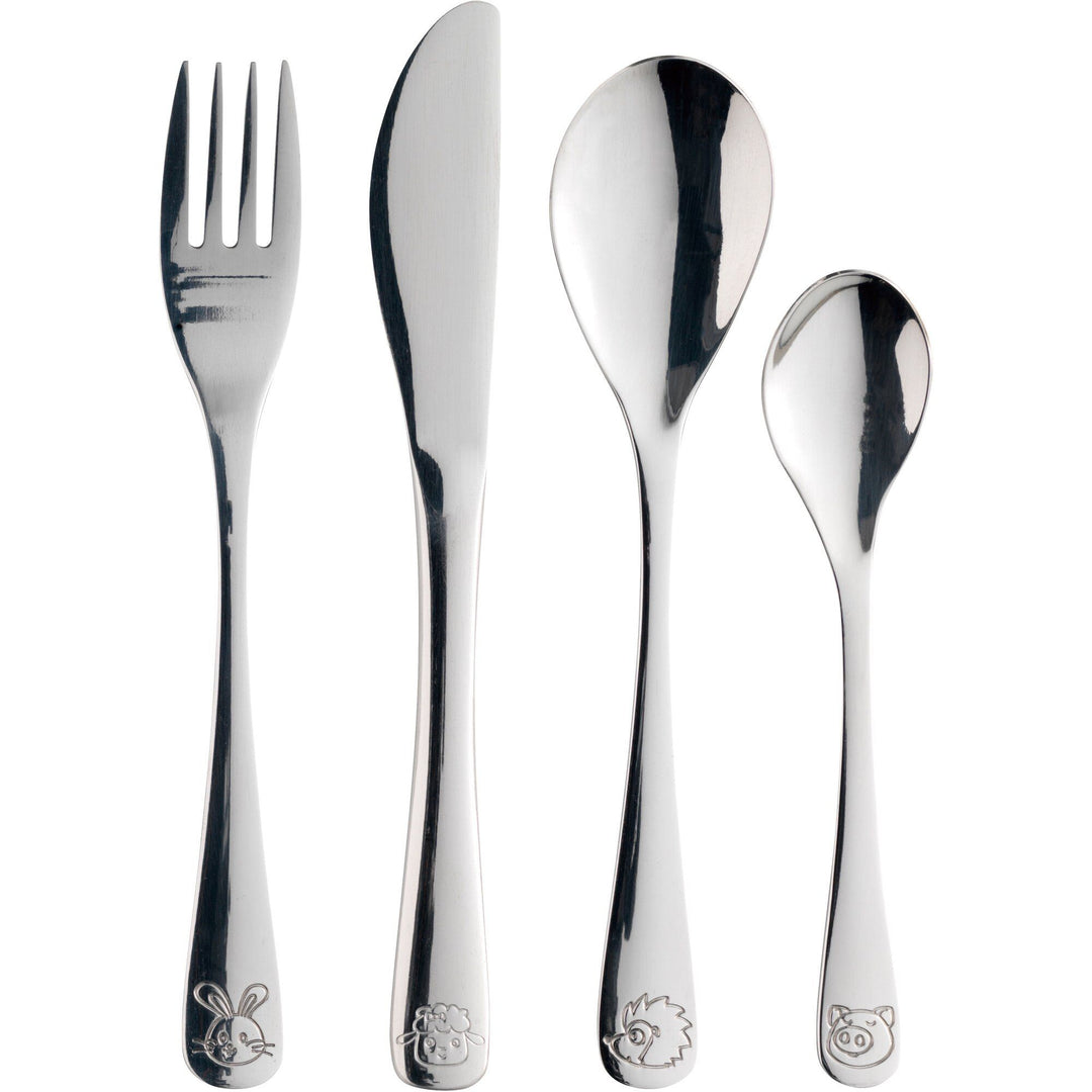 Aida Aida Atelier børnebestik 4 dele sølv ❤ close-up (Børneservice)