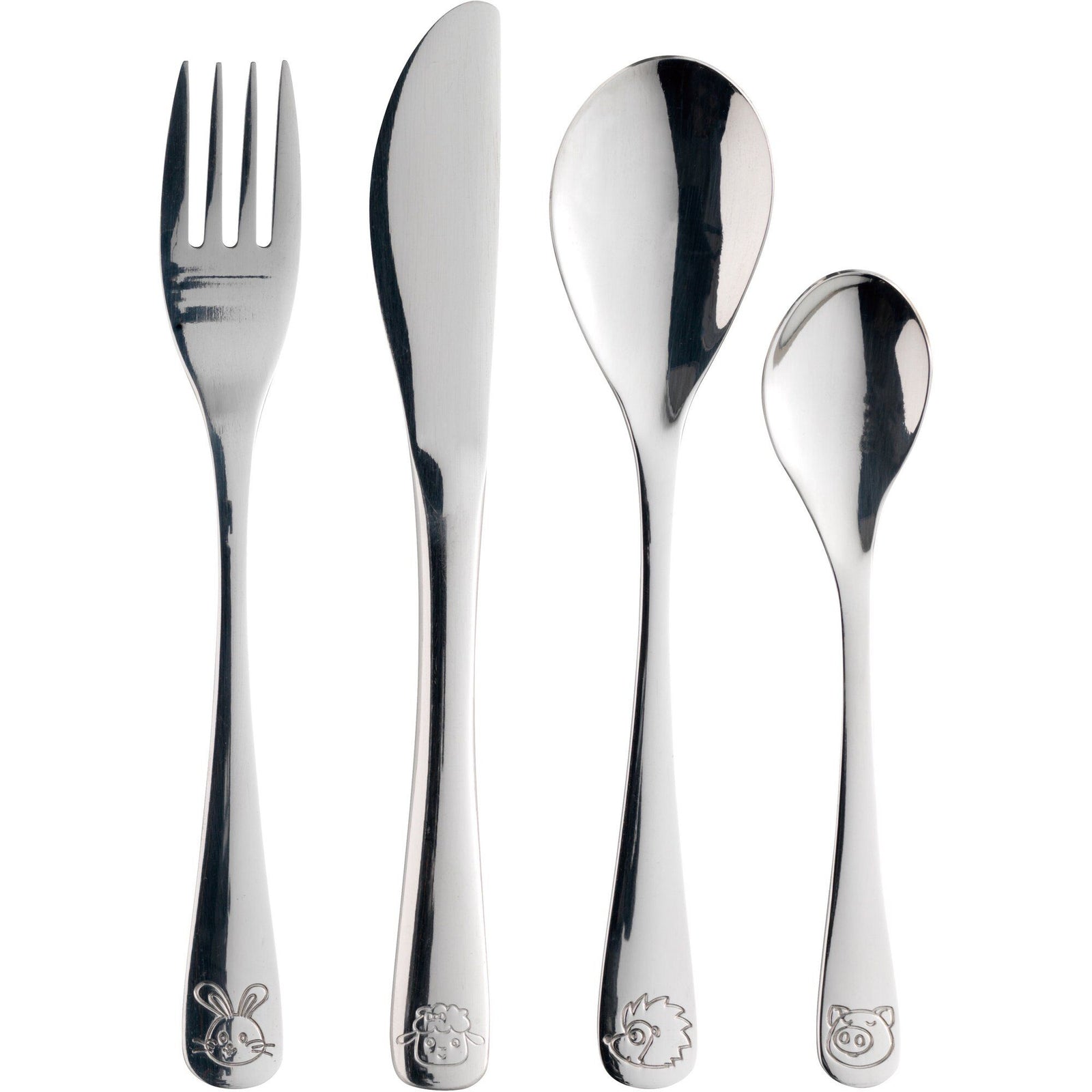 Aida Aida Atelier børnebestik 4 dele sølv ❤ close-up (Børneservice)