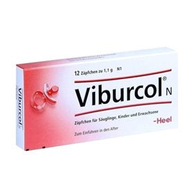 Detaljeret produktbillede af Biovita Viburcol stikpiller indh. 12 stk på tilbud