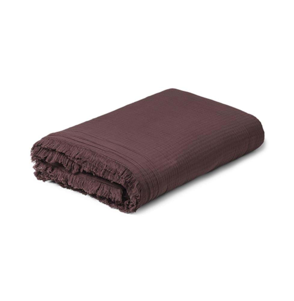 Produktbillede af Juna View Plaid chokolade 130x190 cm i premium kvalitet