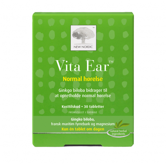 Produktbillede af New Nordic Vita Ear 30 tabl. på tilbud