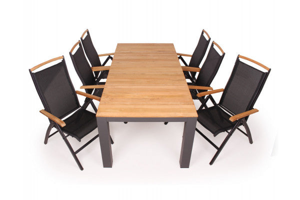 Vita Dala Havemøbelsæt m/udtræksbord- 100x210/289 cm - Antracit/Teak ❤ Kæmpe udvalg i KERNETEAK ❤ Billig fragt og hurtig levering 2 - 5 hverdage - Varenummer: HML-DK2370 / Ean: på lager - Udsalg på HAVEMØBELSÆT > Teak havemøbelsæt Spar op til 67% - Over 454 kendte brands på udsalg