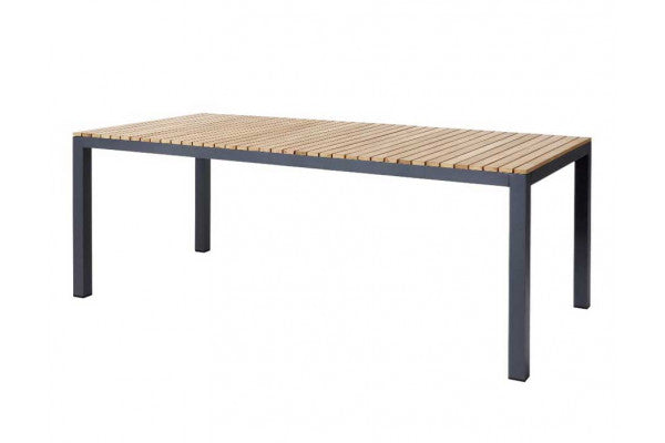 Produktbillede af Vita Havebord 100x208 cm Antracit/teak på tilbud i høj kvalitet