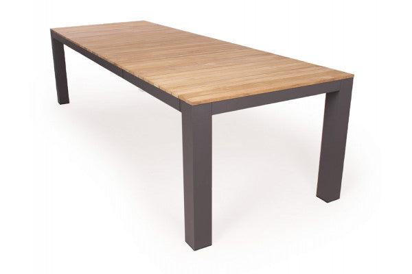 Produktbillede af Vita Udtræksbord 100x210/289 cm Antracit/teak på tilbud i høj kvalitet