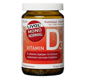 Produktbillede af Livol Vitamin D 10 µg 220 tab. på tilbud