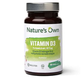 Produktbillede af Natures Own Vitamin D3 vegan 60 tab. på tilbud