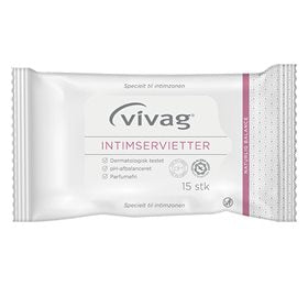 Detaljeret produktbillede af Vivag intimservietter 15 stk. på tilbud
