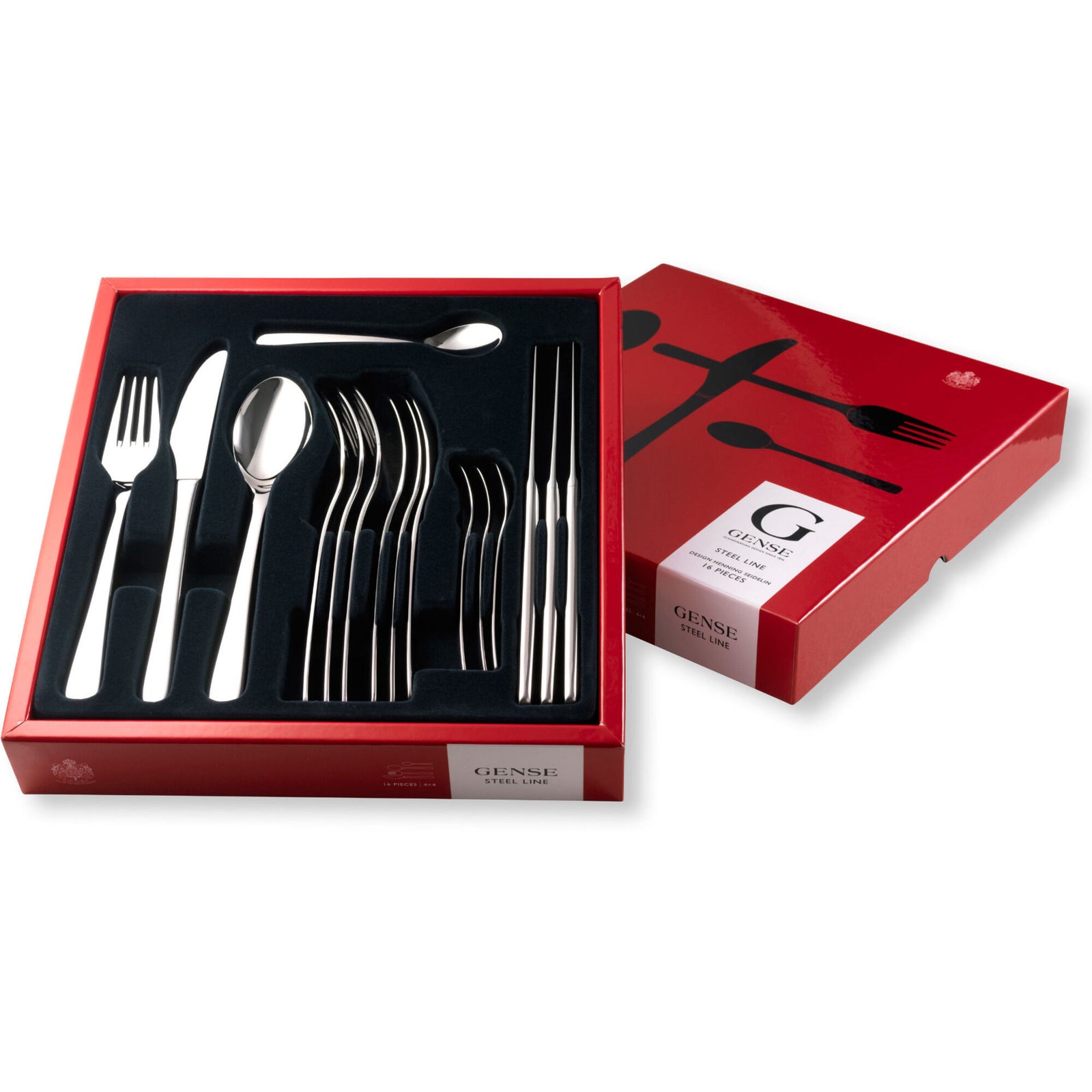 Gense Gense Steel Line 16 dele ❤ frontbillede (Bestikssæt)