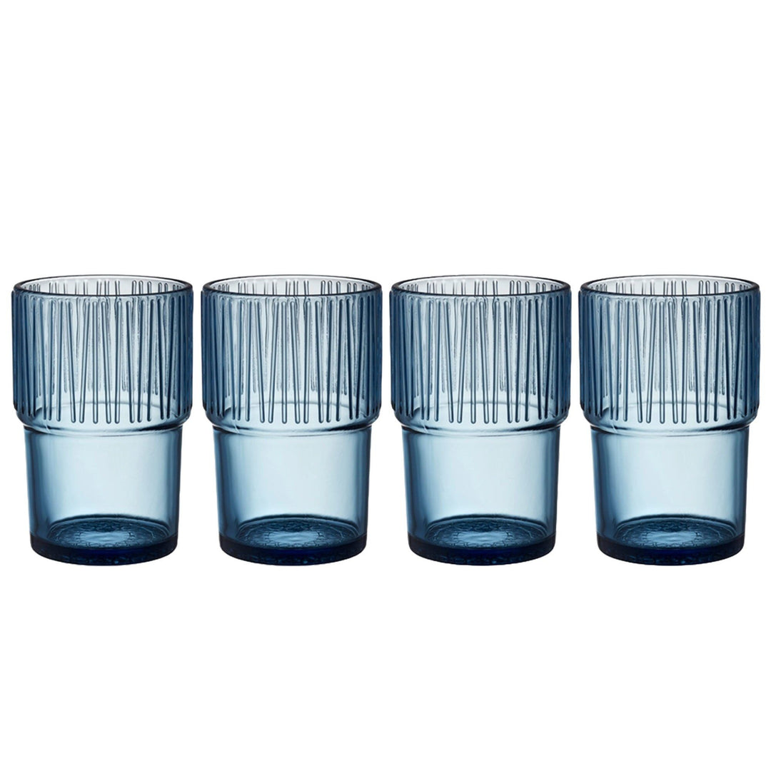 Bitz Bitz Kusintha Caféglas 38 cl, blå, 4 stk. ❤ frontbillede (Glas)