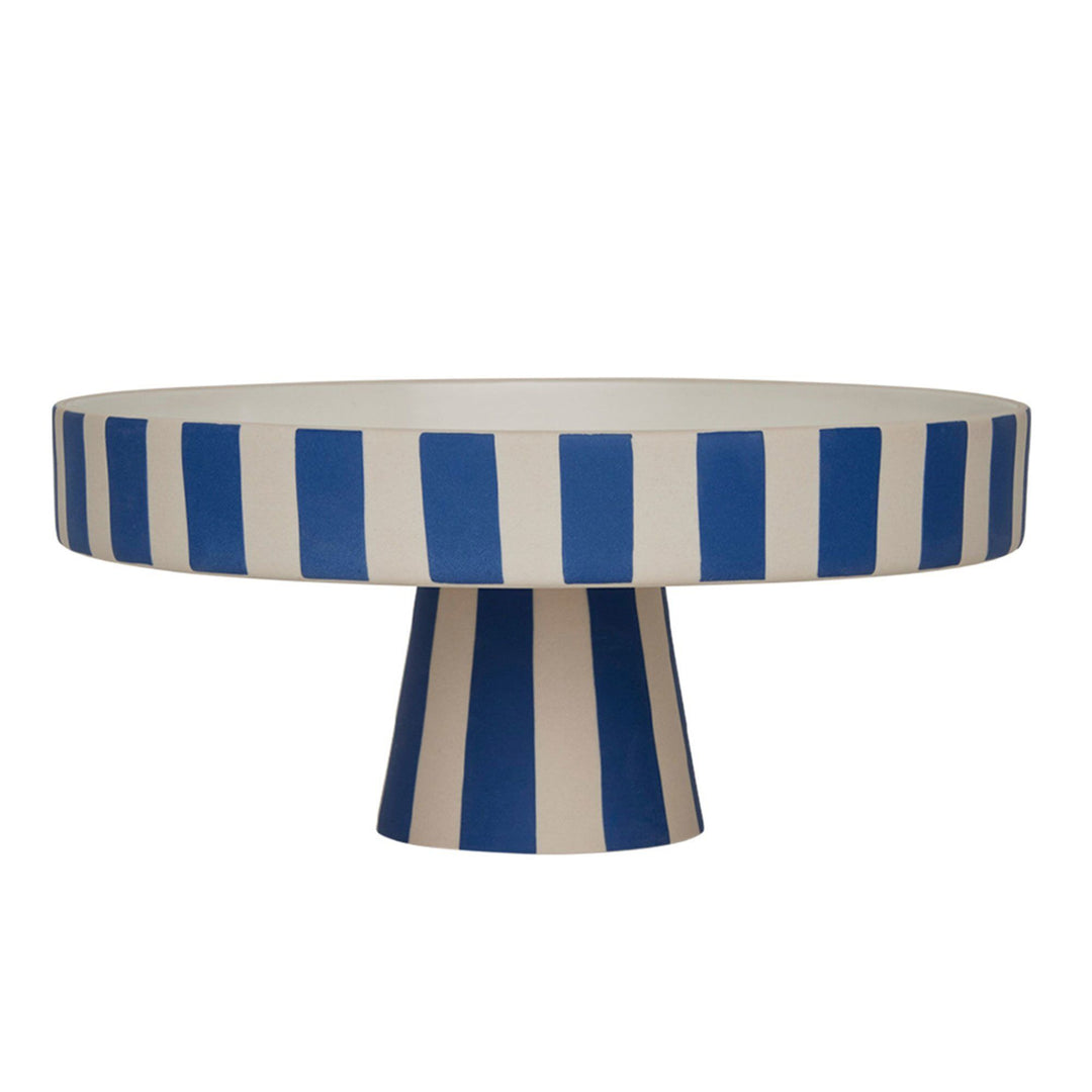 Oyoy living design Oyoy living design Toppu serveringsfad 20 cm, hvid/blå – produktbillede (Serveringsfad)