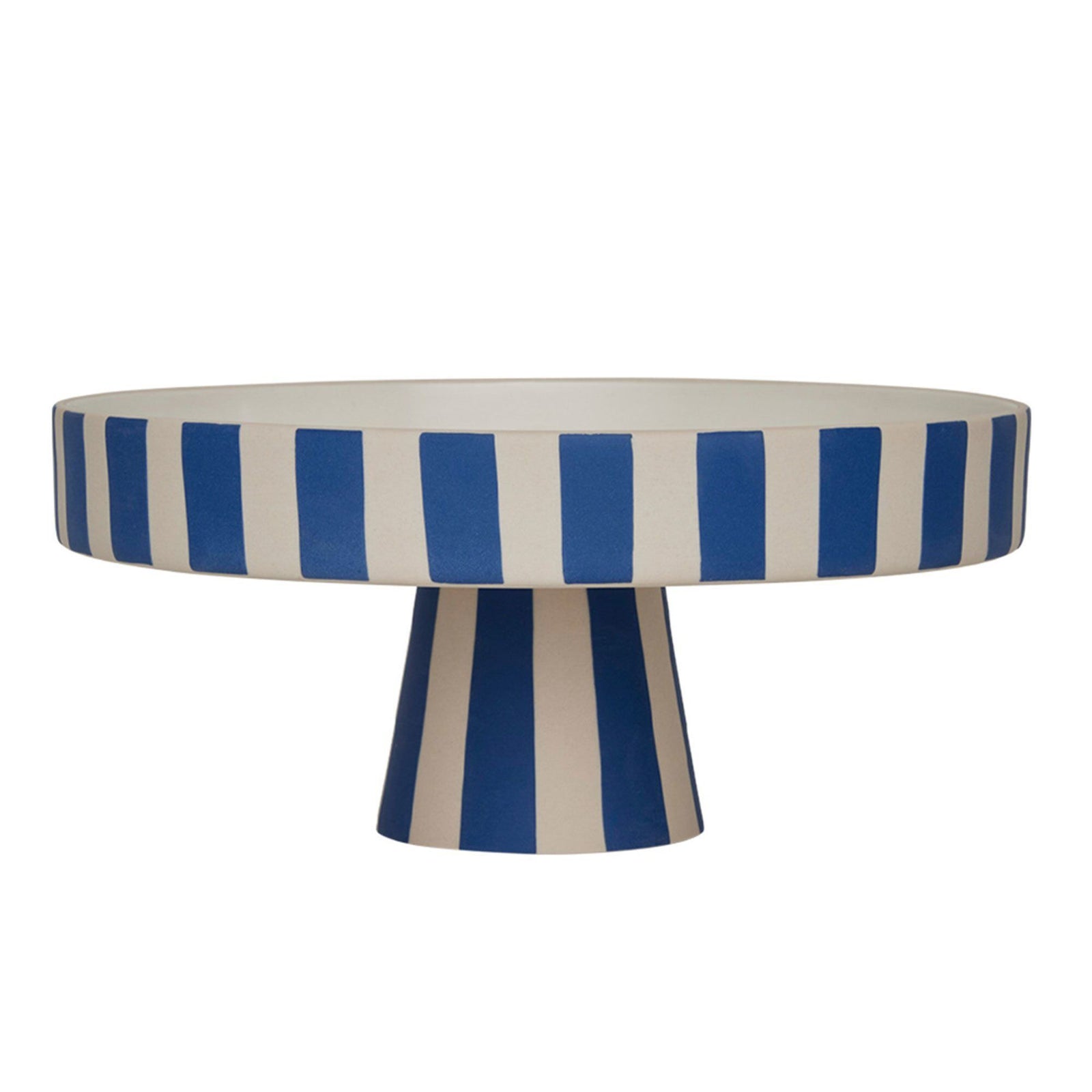 Oyoy living design Oyoy living design Toppu serveringsfad 20 cm, hvid/blå – produktbillede (Serveringsfad)