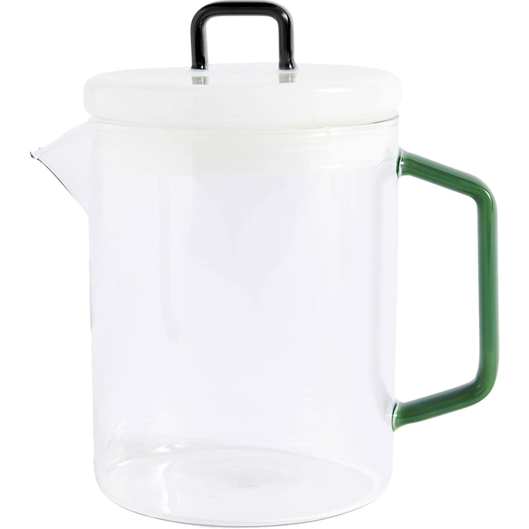 Hay Hay Brew Pot Jade, White – close-up (karafel)