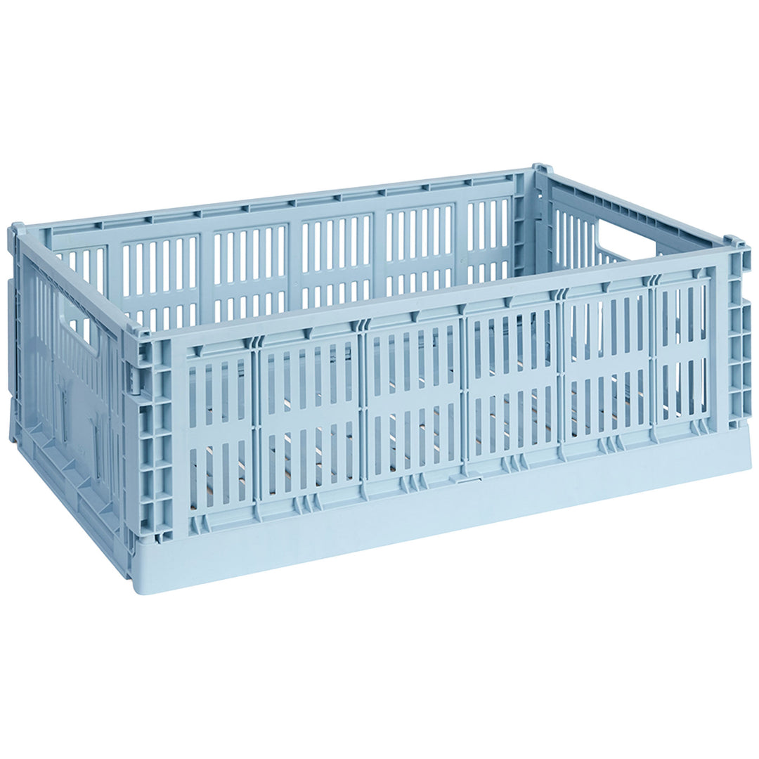 Hay HAY Colour Crate Large Opbevaringskasse, soft blue – detaljebillede (Opbevaringsboks)