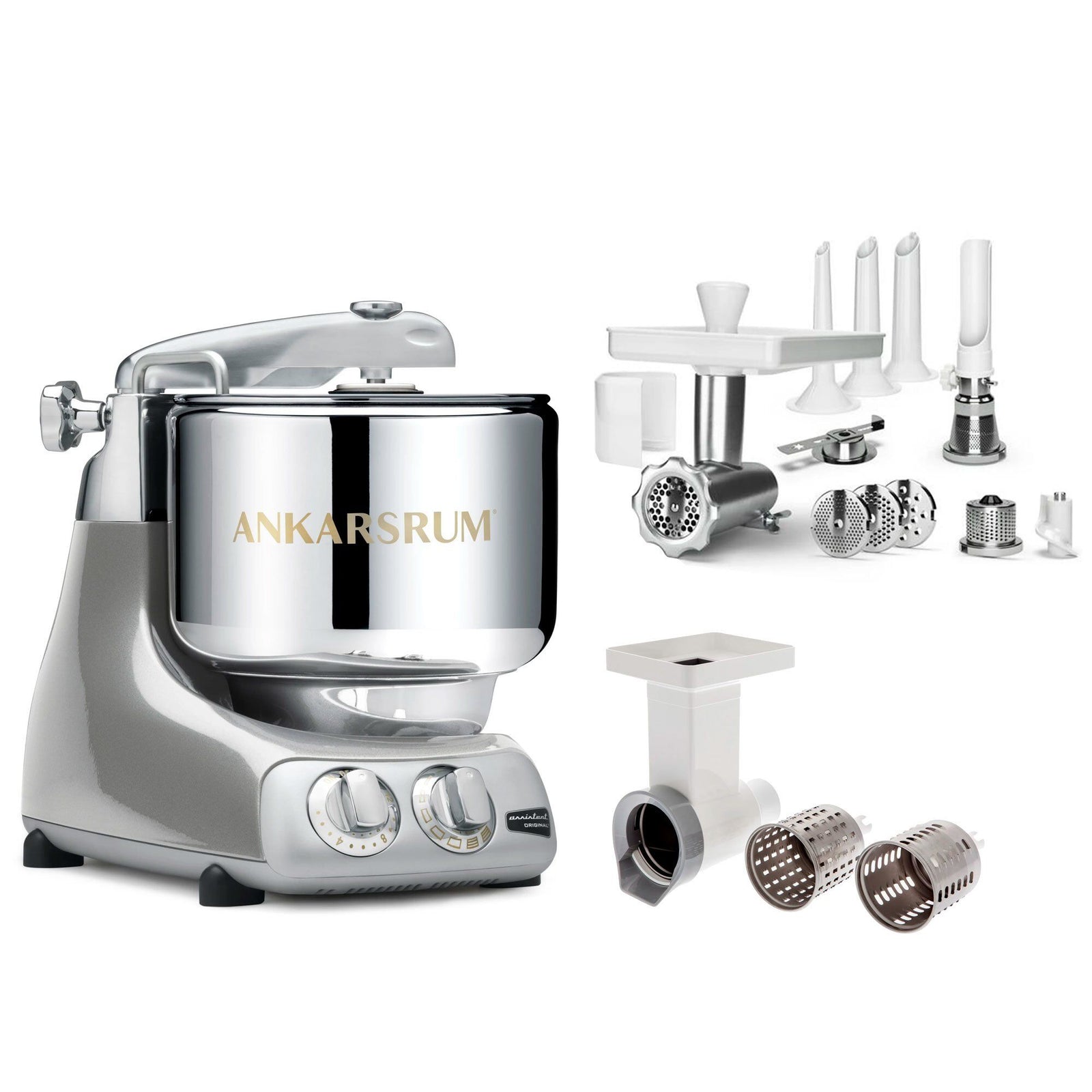 Se Ankarsrum Assistent Røremaskine, large tilbehørspakke, sølv ✔ Stort online udvalg i Ankarsrum - Køb online på udsalg og tilbud lige nu ✔ Meget billig fragt og hurtig levering: 1 - 2 hverdage - Varenummer: KTCH-64579 og barcode / Ean:  på lager - Udsalg på Hjem og madlavning, Opbevaring og organisering Spar op til 65% - Over  857 kendte brands på udsalg