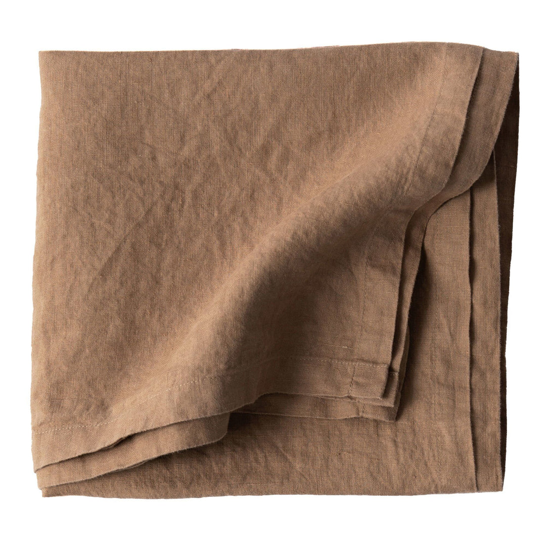 Tell me more Tell me more Dug i hør 145 x 145 cm, hazelnut – vinkelbillede (Dug)